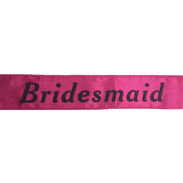 Fanno-Hens Night Sash for Bride to Be Satin Party Girls Wedding Bridesmaid Hot Pink