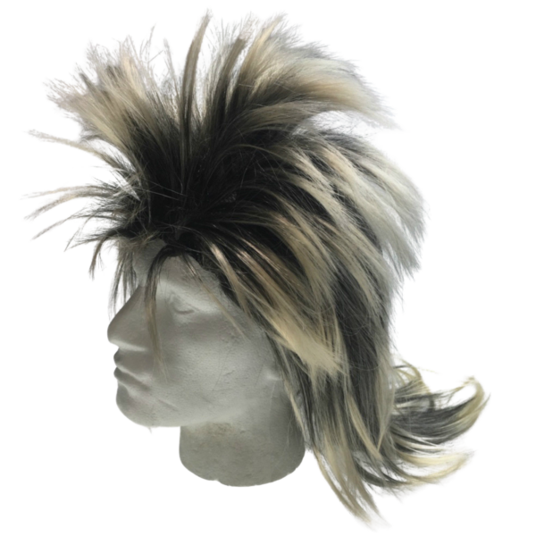 Fanno-Men's Long Spiky Wig Rock Punk 80s Costume Accessory for Fancy Dress Parties