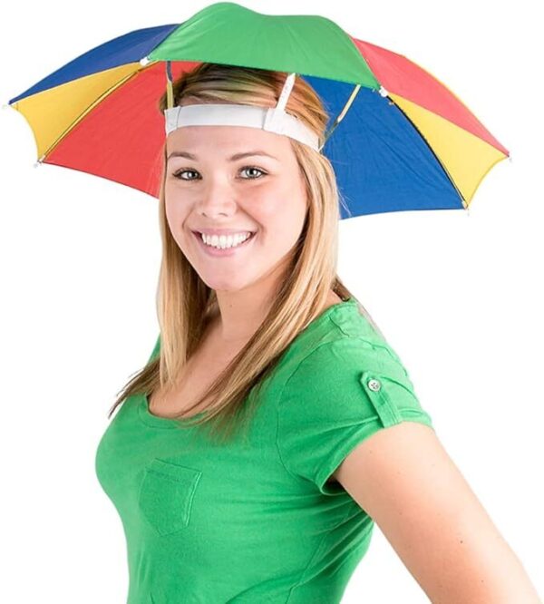 Fanno-Rainbow Umbrella Hat Novelty Cap for Outdoor Camping Beach Fishing Parties