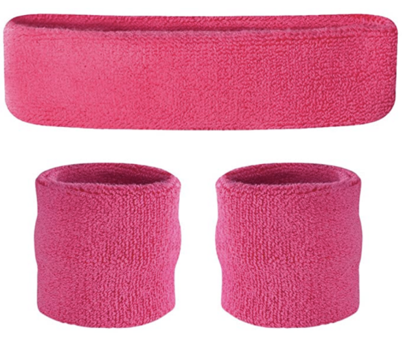 Fanno-Wristband and Headband Set for Sports and Dress Up Highly Absorbent Cotton