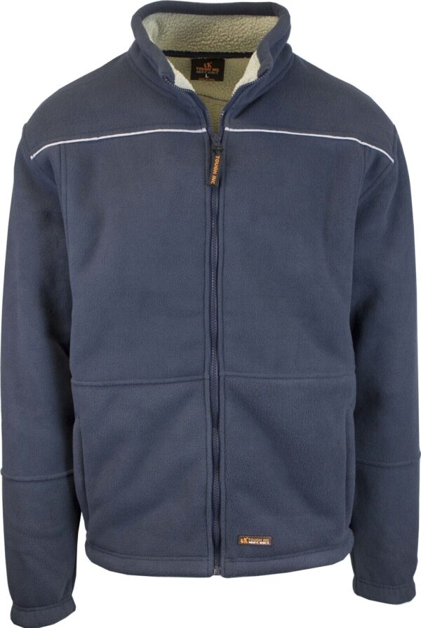 Fanno-Mens Full Zip Sherpa Fleece Jacket Ultra Warm Winter Jumper with Pockets 3XL