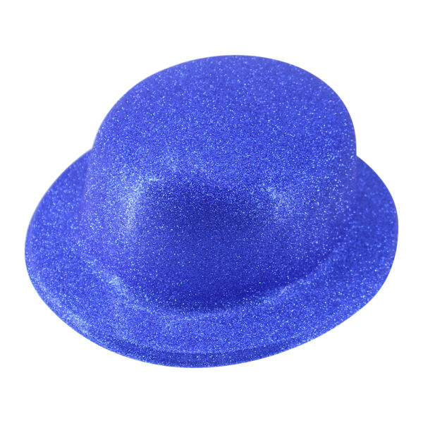 Fanno-Glitter Bowler Hat Fancy Party Costume Cap Fun Dress Up Sparkle for Adults