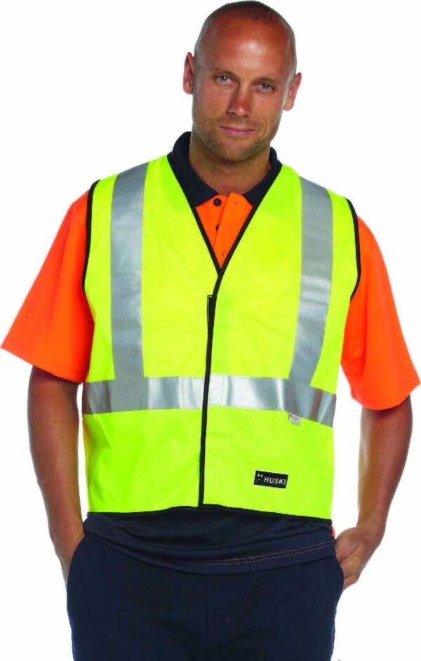 Fanno-High Visibility Safety Vest with  Reflective Tape for Workwear and Patrol Use