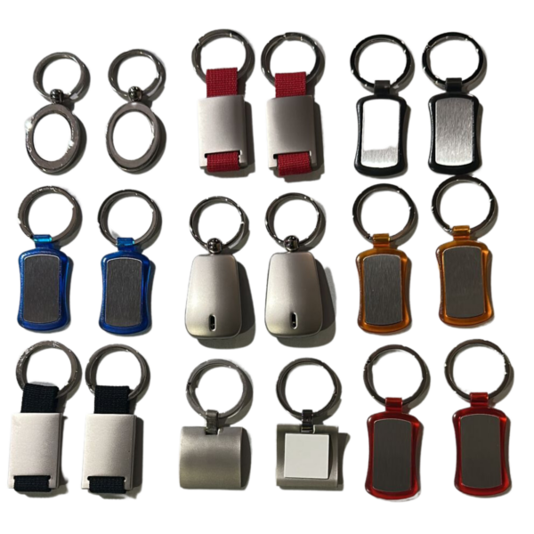 Fanno-100x High Quality Key Rings Tag Keyring Bag Badge Set for Organization and Personalization