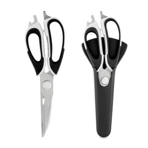 Fanno-7 in 1 Multi Purpose Kitchen Scissors with Magnetic Case for Meat and Vegetables