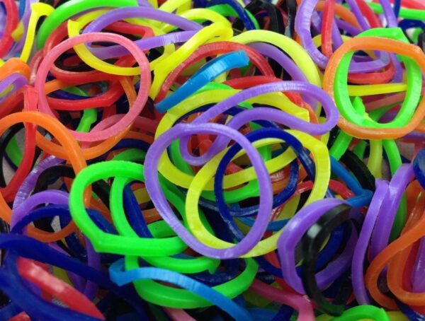 Fanno-4800 LOOM BANDS Rubber Refill Kit DIY Magical Bracelet 192 S Clips 16 Hooks BULK - Rainbow