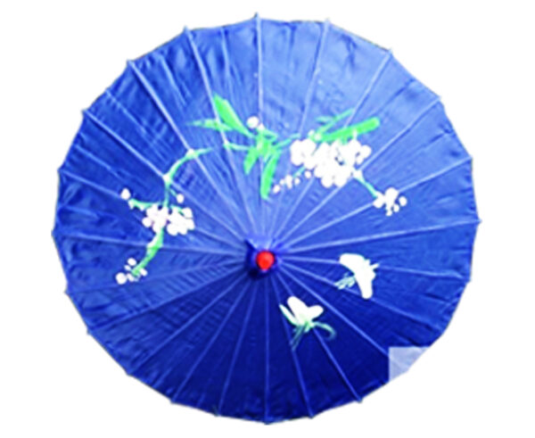 Fanno-Classic Parasol Umbrella Bamboo Flower Pattern 80cm Diameter for Sun Protection