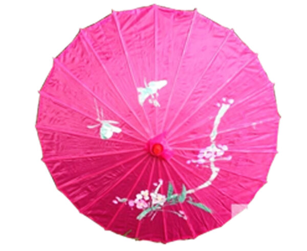 Fanno-Classic Parasol Umbrella Bamboo Flower Pattern 80cm Diameter for Sun Protection