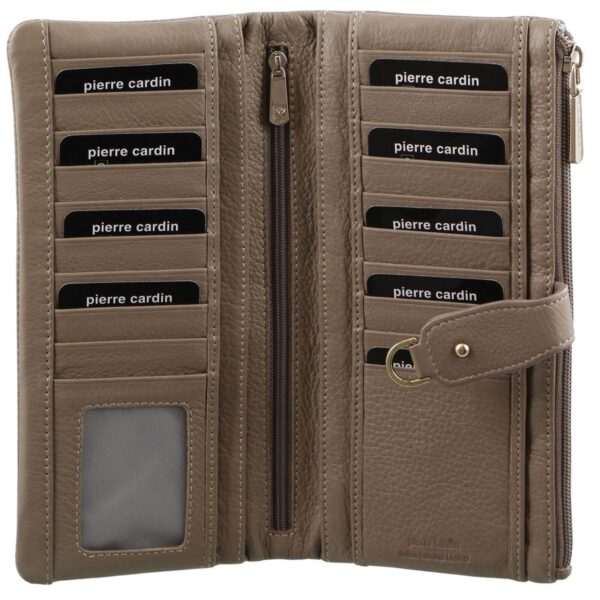 Fanno-Italian Leather RFID Passport Wallet with 19 Card Slots and Gift Box Packaging