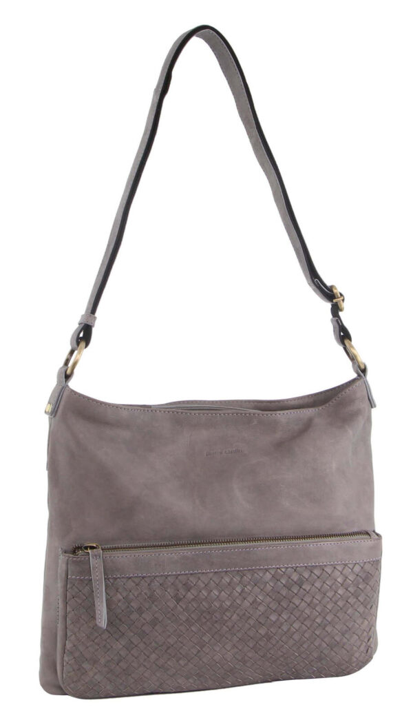 Fanno-Woven Leather Crossbody Bag for Women with Adjustable Strap and Multiple Pockets