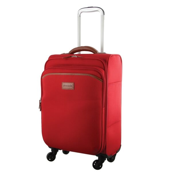 Fanno-Lightweight 4 Wheel Cabin Hard Shell Suitcase Travel Luggage Bag 40L Red