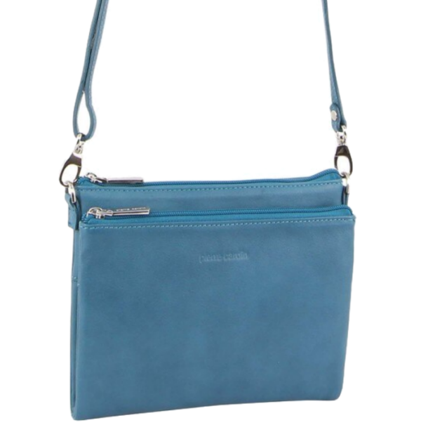 Fanno-Soft Italian Leather Cross Body Bag Clutch with Adjustable Straps and Zip Pockets