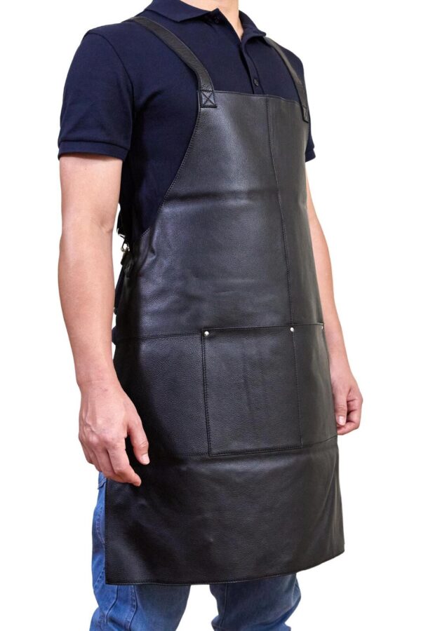 Fanno-Professional Leather Apron with Adjustable Straps for Chefs Barbers and More