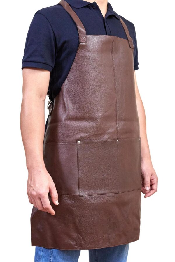 Fanno-Professional Leather Apron with Adjustable Straps for Chefs Barbers and More