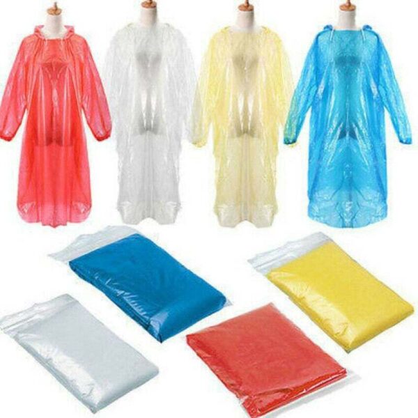 Fanno-Disposable Rain Poncho Waterproof Jacket for Adults Outdoor Emergency Use