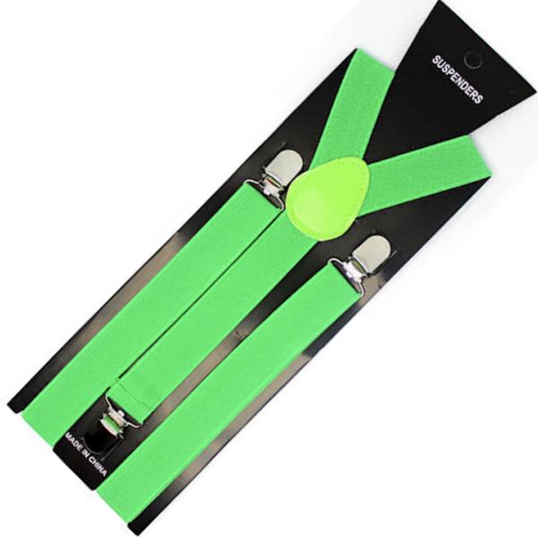 Fanno-Men's Adjustable Clip-On Suspenders Elastic Braces for Formal Wedding Slim Fit