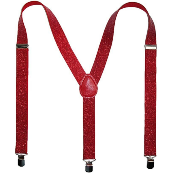 Fanno-Men's Adjustable Clip-On Suspenders Elastic Braces for Formal Wedding Slim Fit