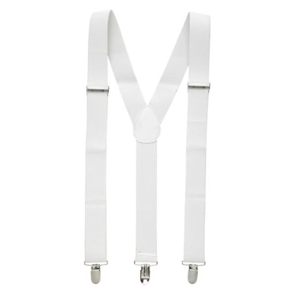 Fanno-Men's Adjustable Clip-On Suspenders Elastic Braces for Formal Wedding Slim Fit