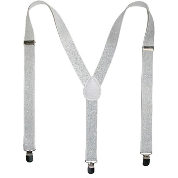 Fanno-Men's Adjustable Clip On Suspenders Elastic Braces for Formal Wedding Slim Fit