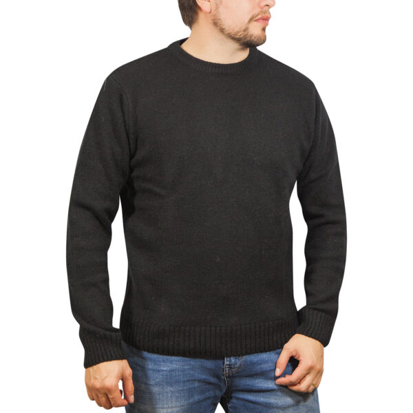 Fanno-100% Shetland Wool Crew Neck Jumper Pullover Mens Sweater Warm Winter Knit 5XL