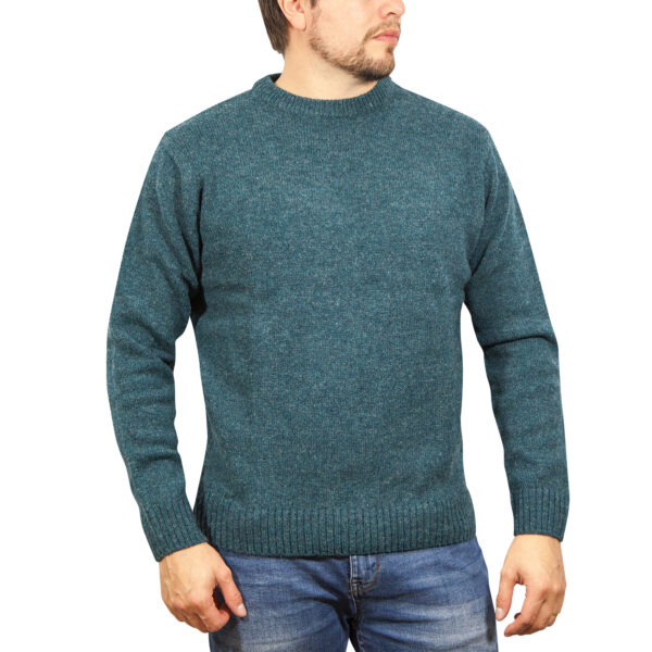 Fanno-100% Shetland Wool Crew Neck Jumper Pullover Men's Sweater Warm Winter Knit 5XL