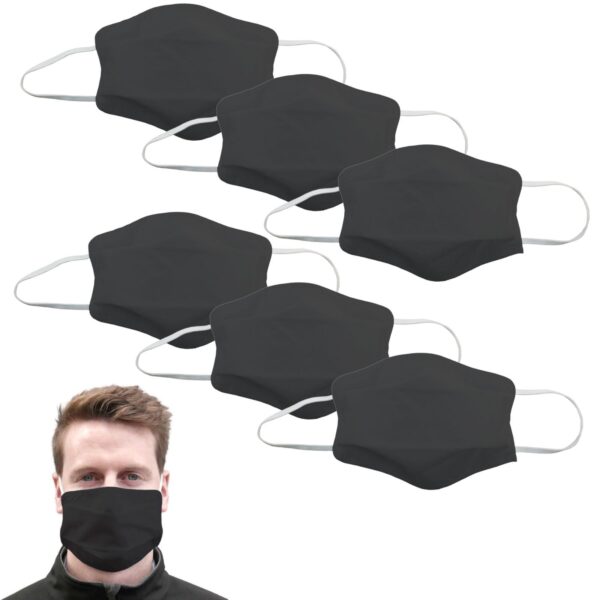 Fanno-6x Tigerplast Fabric Face Mask Washable Reusable Mask Protect Cover - Black