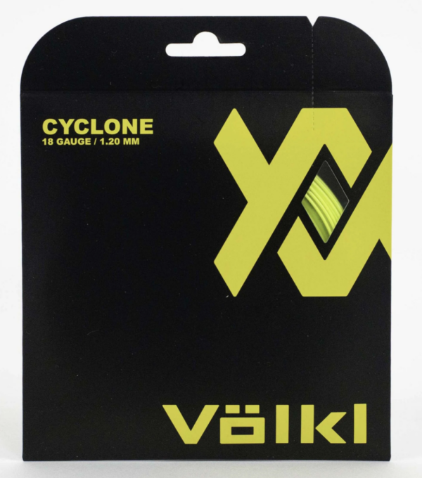 Fanno-Volkl Cyclone 18g Tennis Racquet Strings Neon Yellow  Control Durability