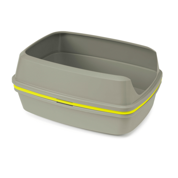 Fanno-Scoop Free Cat Litter Tray with Built-in Sifter and Scatter Guard for Easy Cleaning