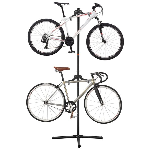 Fanno-Bike Stand Freestanding Horizontal Storage for Two Bikes Adjustable Space-Saving