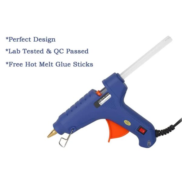 Fanno-Hot Glue Gun 50pcs Glue Sticks Blue 20W DIY Craft Repair Tool