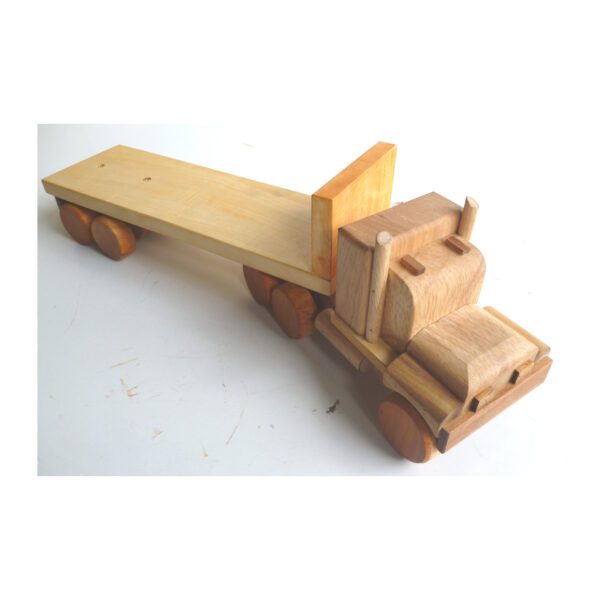 Fanno-Flat Back Truck Vintage  Handmade Toy Detachable Head and Trailer