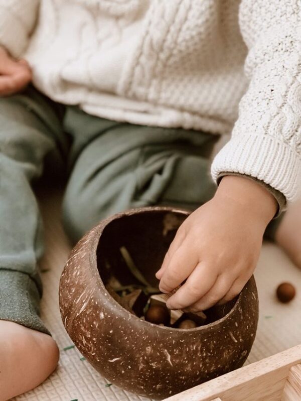 Fanno-Coconut Vase for Small Flowers and Plants Eco-Friendly Home Decor Accessory