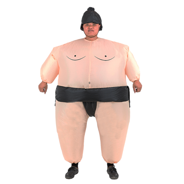 Fanno-Inflatable Sumo Costume with Fan Lightweight One Size Fits All Party Outfit