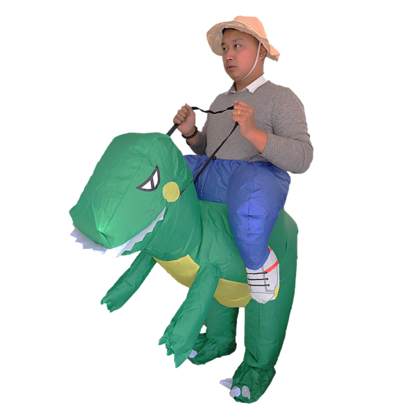 Fanno-Inflatable Dino-Rider Costume Lightweight Fan-Operated Fun for Parties