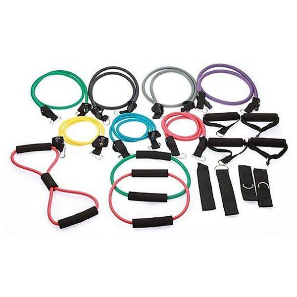 Fanno-19-Piece Resistance Exercise Bands Set for Home Workouts and Fitness Training