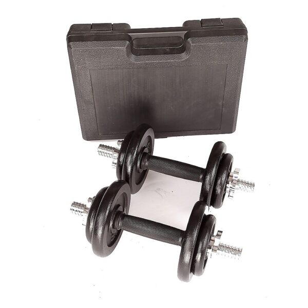 Fanno-20kg Dumbbell Set with Carrying Case Portable Weights for Home Gym Fitness