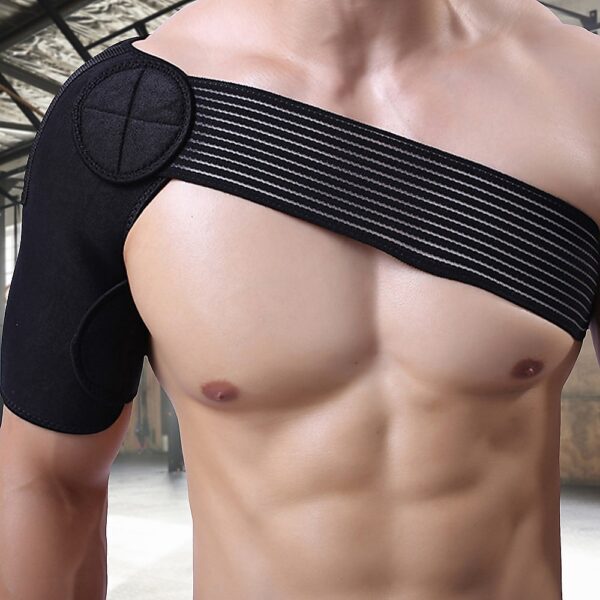 Fanno-Adjustable Shoulder Support Brace Compression Strap for Sports and Workouts