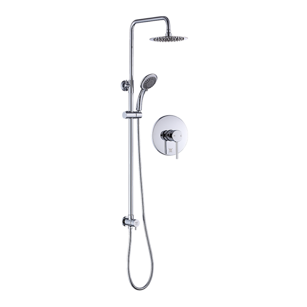 Fanno-All-in-One Shower Set with 8 Inch Rain Shower Head and Handheld Wand Chrome Finish