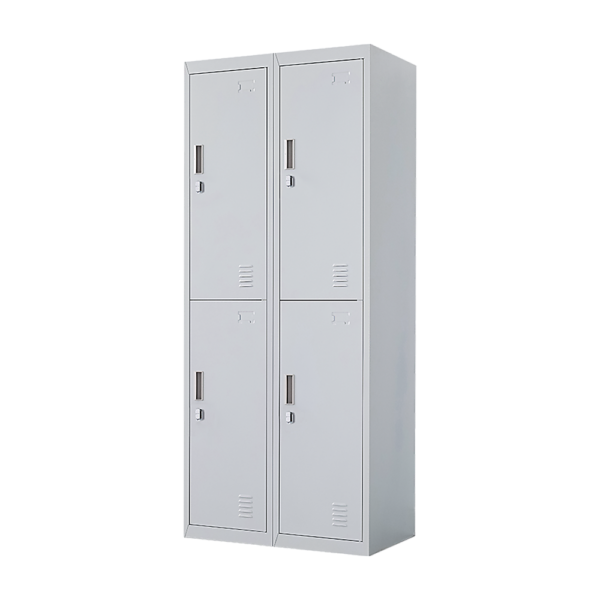 Fanno-4-Door Gym Lockers for Office School Storage Durable Steel with Lock and Ventilation