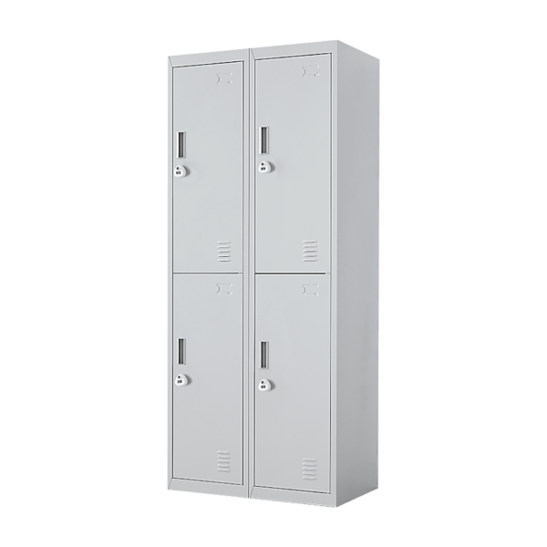 Fanno-4-Door Gym Lockers for School Office Storage with Combination Lock and Ventilation