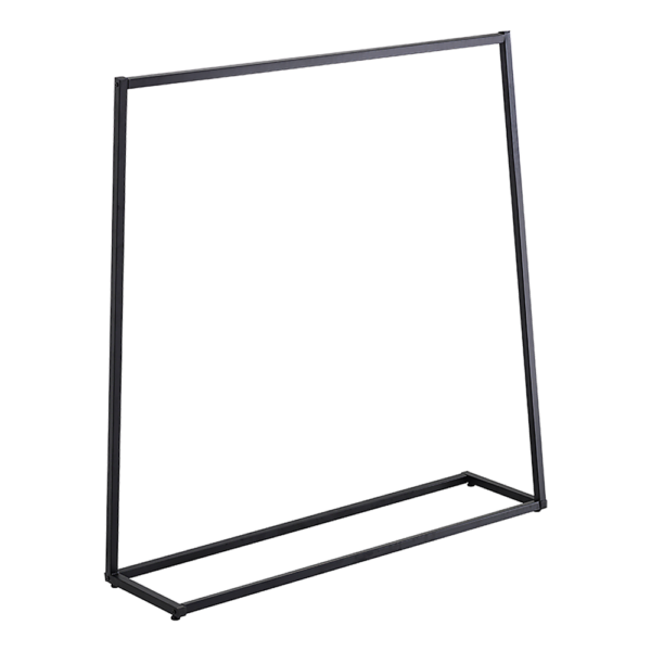 Fanno-Commercial Clothing Garment Rack for Retail Shop Easy Assembly Black Steel