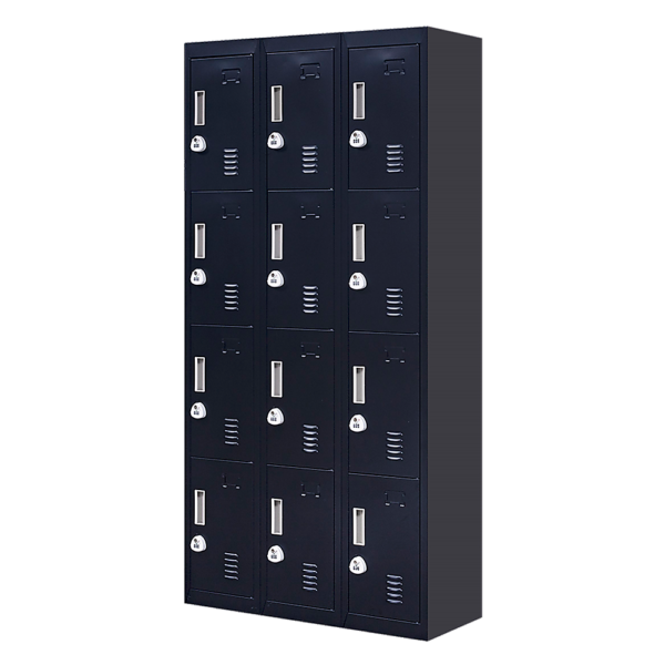 Fanno-12-Door Locker Storage Unit with 3-Digit Combination Lock for Office Gym School