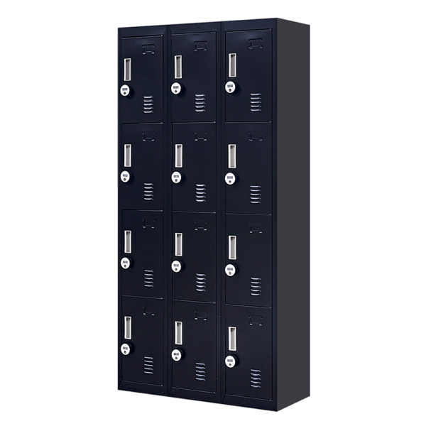 Fanno-12-Door Locker Storage Unit for Office Gym School with 4-Digit Combination Lock