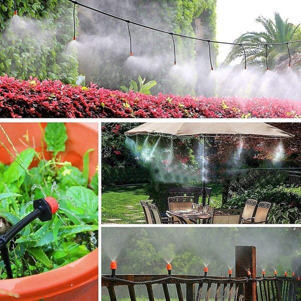 Fanno-Drip Irrigation System for Garden Plant Watering with 30m Hose and Accessories