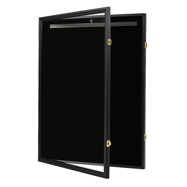 Fanno-Jersey Display Case for Sports Memorabilia Football Basketball Storage Frame Black