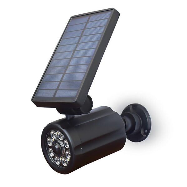 Fanno-Solar LED Spotlight Motion Activated Security Light with Camera Design for Outdoors