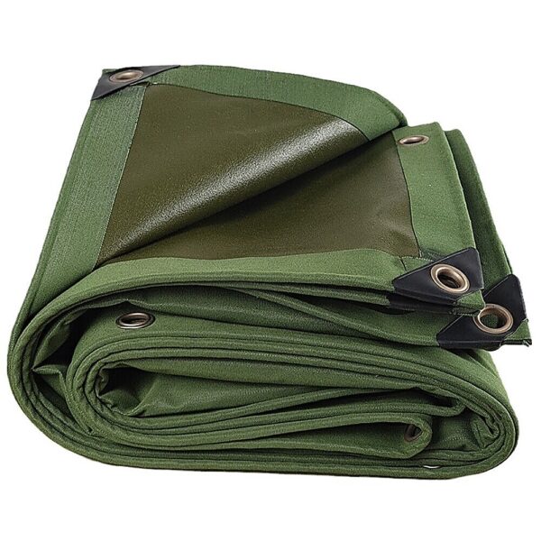 Fanno-Heavy Duty Waterproof Canvas Tarp 3x4M Sun Block Dustproof Outdoor Covering