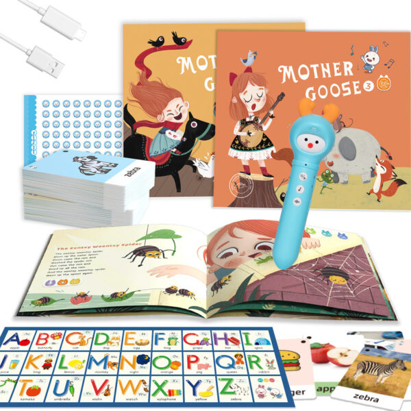 Fanno-Talking Pen Set for Kids with Nursery Rhymes and Cognitive Learning Cards