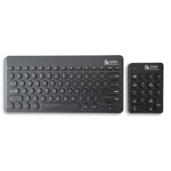 Fanno-Compact Ergonomic Keyboard with Wireless Numeric Keypad for Easy Mouse Access