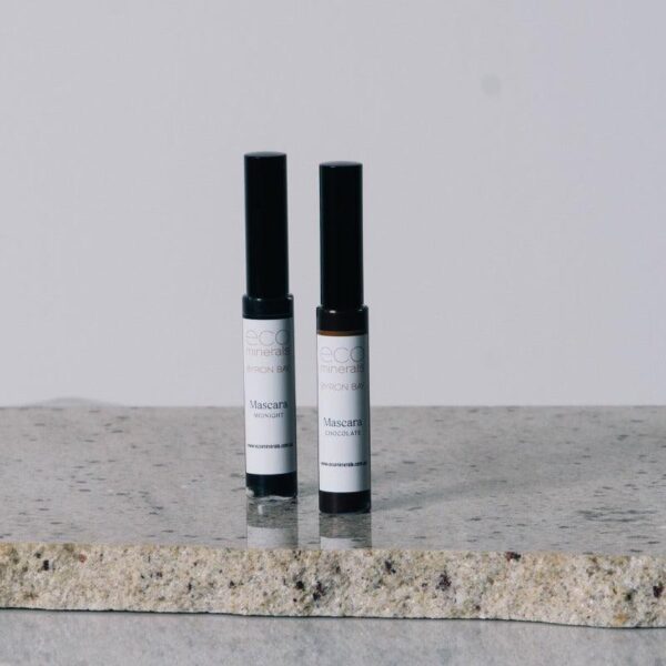 Fanno-Mineral Mascara for Sensitive Eyes Vegan Smudge Proof Midnight Black or Chocolate Brown